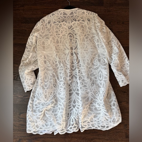 Sold - NWOT Ralph Lauren white lace duster open front XL - Picture 4 of 5